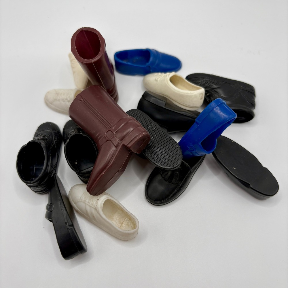 Vintage Mattel Ken Big Jim Shoe Boot Lot 9 Pairs 1970s 1980s 1990s